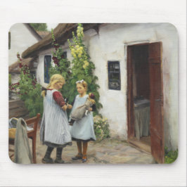 私の子猫を見た？（H.A. Brendekilde著） マウスパッド