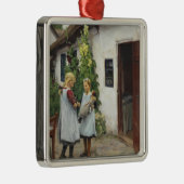 私の子猫を見た？（H.A. Brendekilde著） メタルオーナメント (右)