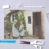 私の子猫を見た？（H.A. Brendekilde著） 薄葉紙 (クラフト)