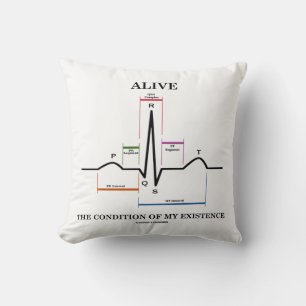 私の存在の状態を生きる(ECG/EKG) クッション