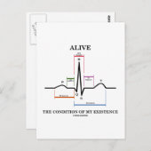 私の存在の状態を生きる(ECG/EKG) ポストカード (正面/裏面)