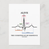 私の存在の状態を生きる(ECG/EKG) ポストカード (正面)