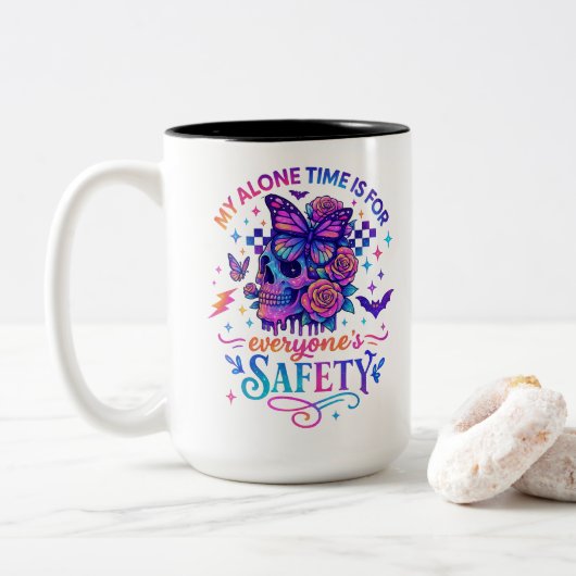 私の孤独な時間… ツートーンマグカップ (ドーナツ)