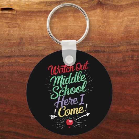 私の学校の中学を見来る キーホルダー (正面)