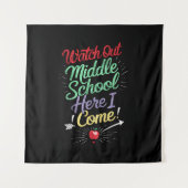 私の学校の中学を見来る タペストリー (正面)