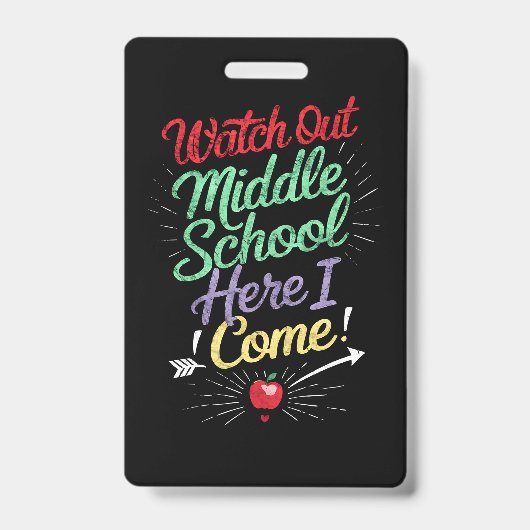 私の学校の中学を見来る バッジ (表面)