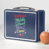 私の学校の中学を見来る メタルランチボックス (インサイチュ)