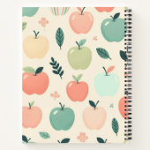 私の学校の思い出のカスタムりんごスパイラル ノートブック (裏面)