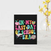 私の学校の最後の日先生男の子女の子Gradu カード (黄色い花)