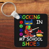 私の学校の靴の中で揺れる猫新学期 キーホルダー (正面)
