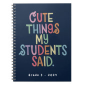 私の学生がノートで言ったかわいい物 ノートブック (正面)