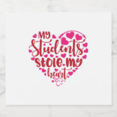 私の学生が私のかわいいバレンタインハートを盗んだ スパークリングワインラベル (シングルラベル)