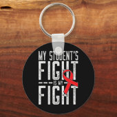 私の学生の戦いは私の戦い血液がんアウェアーン キーホルダー (正面)