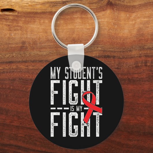 私の学生の戦いは私の戦い血液がんアウェアーン キーホルダー (正面)