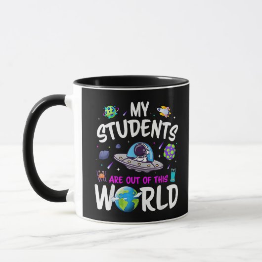 私の学生は世界科学Teから出ていおもしろいる マグカップ (左)