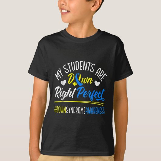 私の学生は右完全ダウン症候群である Tシャツ (正面)
