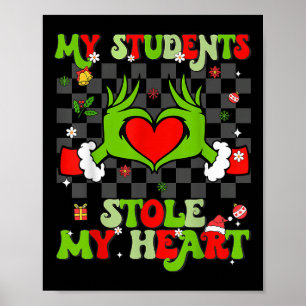 私の学生は私のハートクリスマスクリスマス先生を盗んだ ポスター