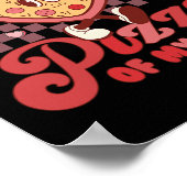 私の学生は私のハート先生Valentiのピザを持っている ポスター (角)