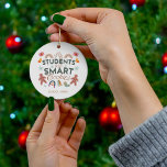 私の学生は頭が切れるCookie Boho Christmas セラミックオーナメント<br><div class="desc">この可愛い「My Students Are Cookie」に学校名を追加頭が切れる先生向けクリスマスデザイン</div>