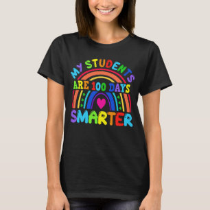 私の学生は100の日レインボー頭が切れる先生 Tシャツ