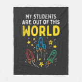 私の学生は、この世界科学の先生から フリースブランケット (正面)