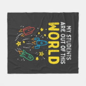 私の学生は、この世界科学の先生から フリースブランケット (正面(横))