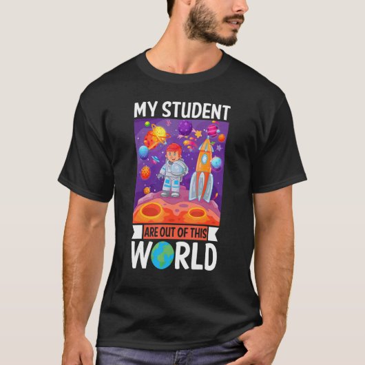私の学生は、この世界科学先生の外にいる Tシャツ (正面)