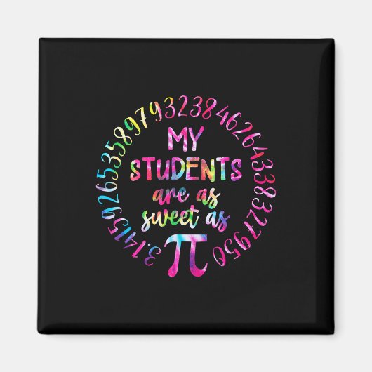 私の学生はPi数学の先生happyと同じくらい甘い マグネット (正面)