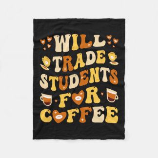 私の学生をコーヒー先生バレンティンに連れて行く フリースブランケット
