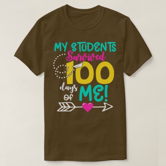 私の学生生き延び100日の私の100 Scの日 Tシャツ (デザイン正面)