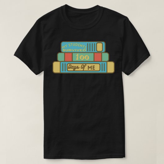 私の学生生き延び100日の頭が切れる人 Tシャツ (デザイン正面)