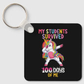 私の学生私の生き延び学校の日100の先生 キーホルダー (正面)