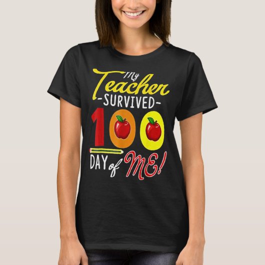 私の学生私の生き延び100日の先生スチューデン Tシャツ (正面)