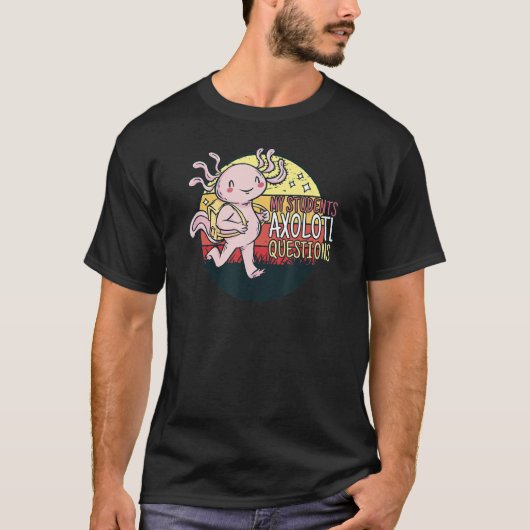 私の学生Axolotl質問かわいいAxolotl Plush S Tシャツ (正面)