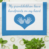 私の孫がテ離れータオルを手で印刷する キッチンタオル (折り畳み)