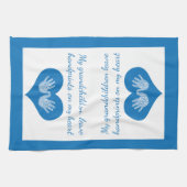 私の孫がテ離れータオルを手で印刷する キッチンタオル (横)