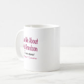 私の孫について私に尋ねて下さい コーヒーマグカップ (正面左)