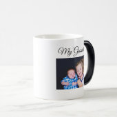 私の孫のパーソナライズな写真のコーヒー・マグ モーフィングマグカップ (正面右)