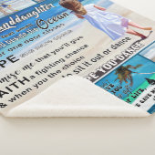 私の孫のビーチと海に私の太陽 シェルパブランケット (3/4)