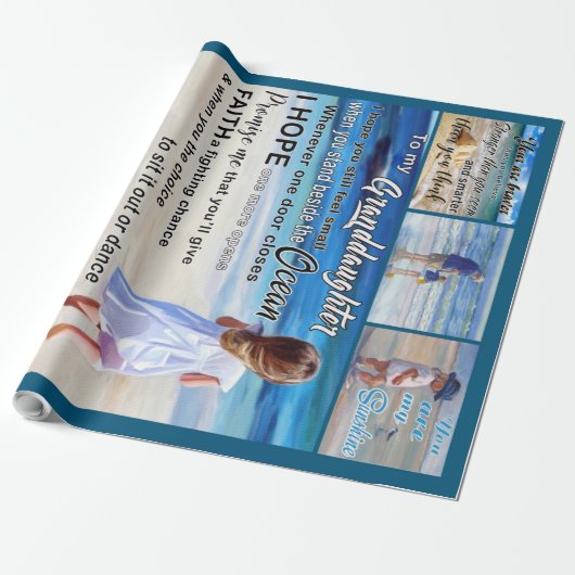 私の孫のビーチと海に私の太陽 ラッピングペーパー (アンロールド)