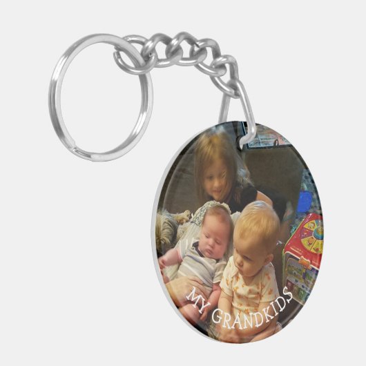 私の孫の写真のギフト キーホルダー (正面左)