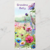 私の孫の大きなブックマークパーソナライズされた メニュー (裏面)