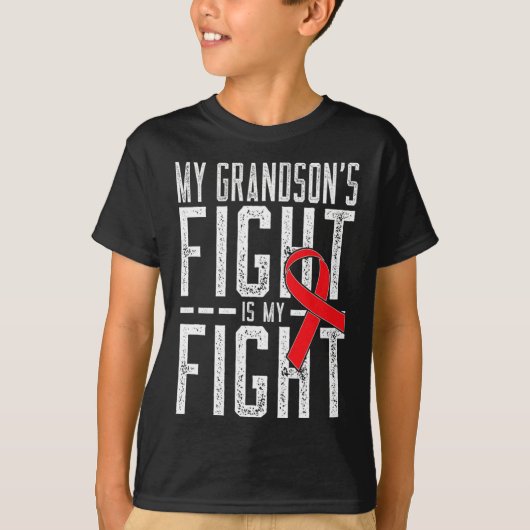 私の孫の戦いは私の戦い血液がん認識 Tシャツ (正面)