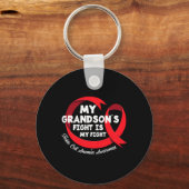 私の孫の戦いは私の戦い鎌状赤血球貧血 キーホルダー (正面)