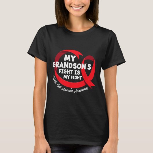 私の孫の戦いは私の戦い鎌状赤血球貧血 Tシャツ (正面)