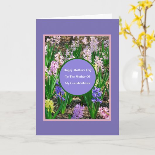 私の孫の母へ カード (黄色い花)