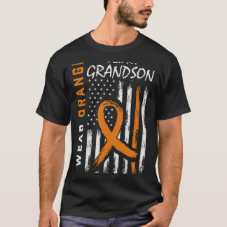 私の孫の白血病がん戦争のための衣服オレンジ Tシャツ