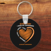 私の孫の白血病の愛する記憶 キーホルダー (正面)