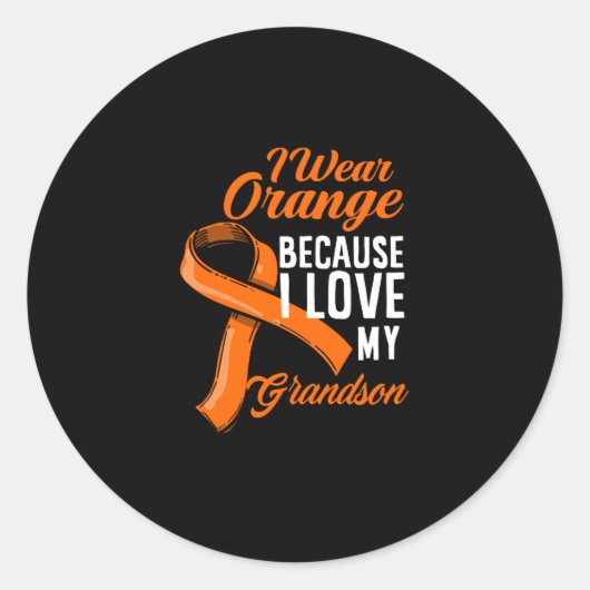 私の孫の腎がんの衣服オレンジ ラウンドシール (正面)