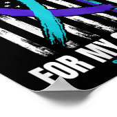 私の孫の自殺認識度旗Baの記憶で ポスター (角)